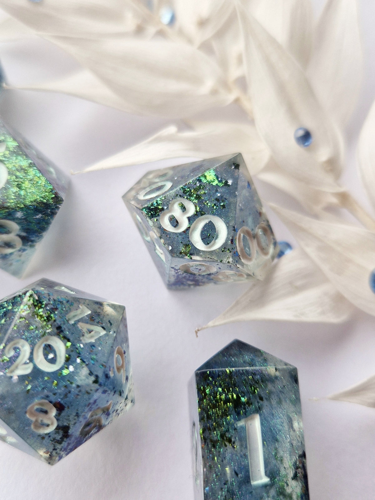 Pale Blue Dot - 7-Piece Dice Set