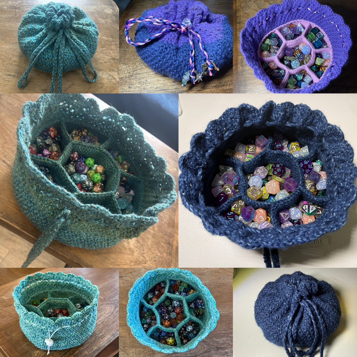 Custom Crochet - Dice Bag