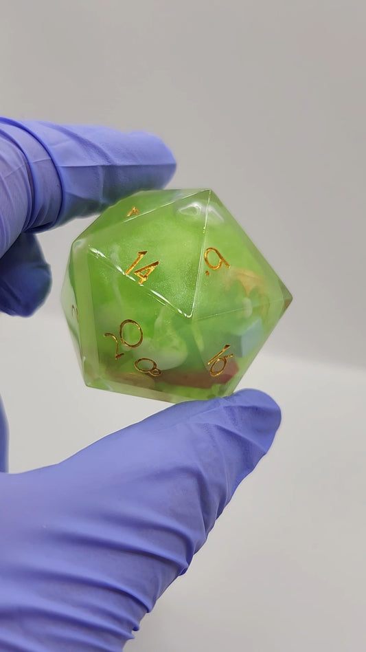 The Gelatinous Cube Feasts on Fascists - 40mm Liquid Core Chonk D20