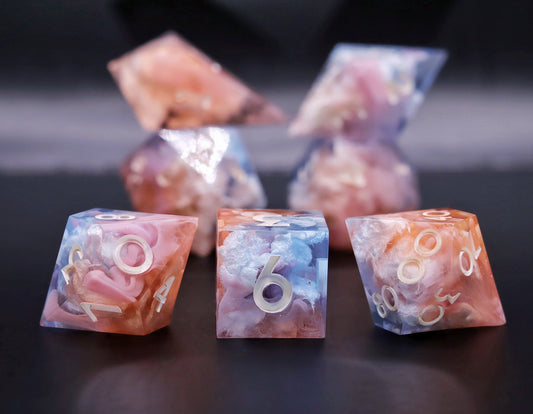 Pastel Sunrise - 7-Piece Dice Set