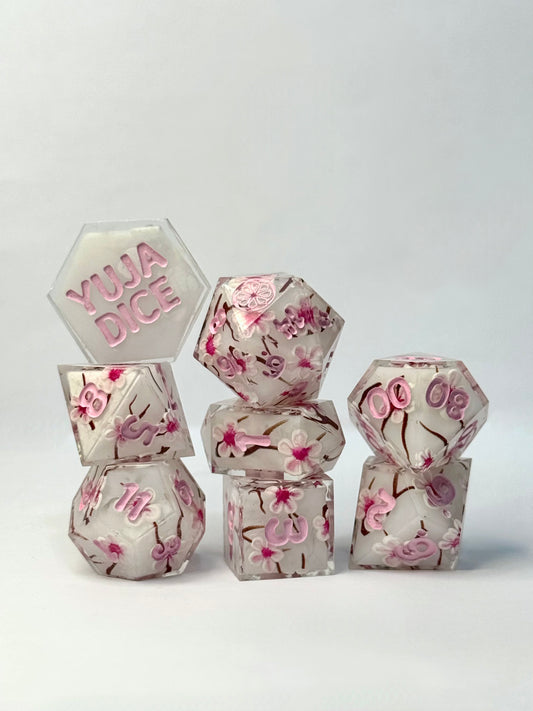 Winter Sakura - 8-Piece Dice Set