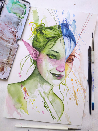 Watercolour Character Portrait