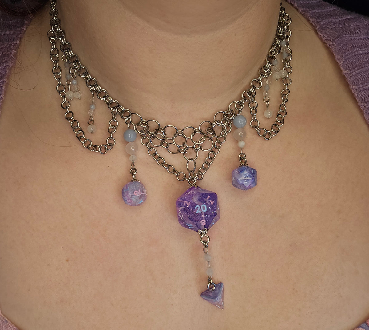 Lucida Veritas - Chainmaille and Dice Choker
