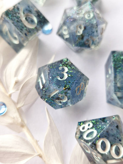 Pale Blue Dot - 7-Piece Dice Set