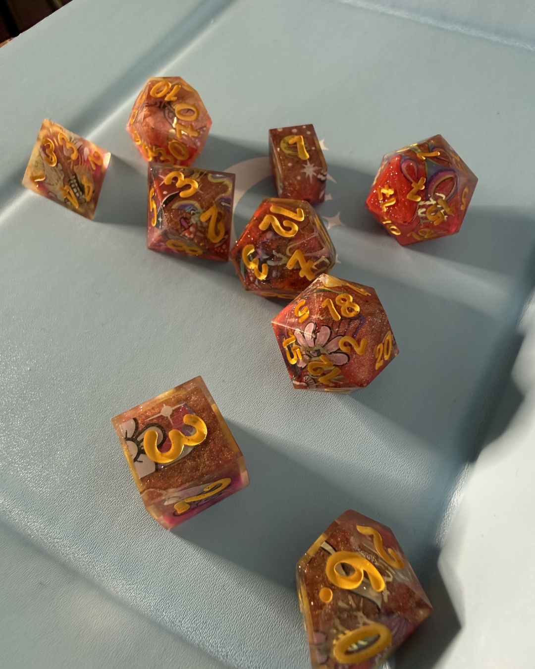 Psychedelic Support for these Troubling Times - 9-Piece Dice Set