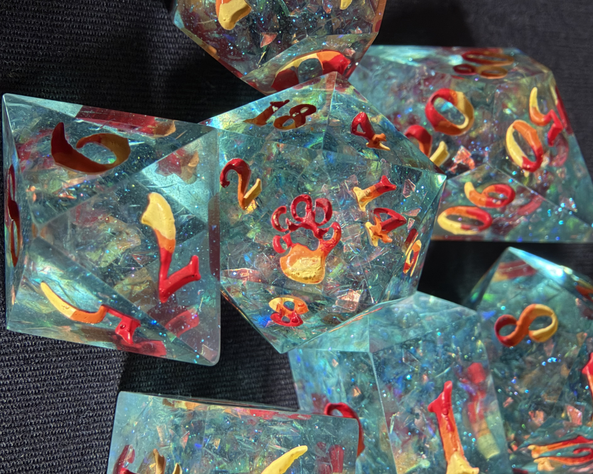 Torching Ice - 7-Piece Dice Set