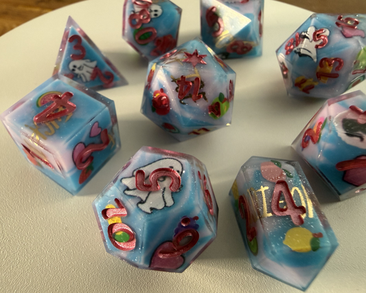 Flippin' a Ghost - 9-Piece Dice Set