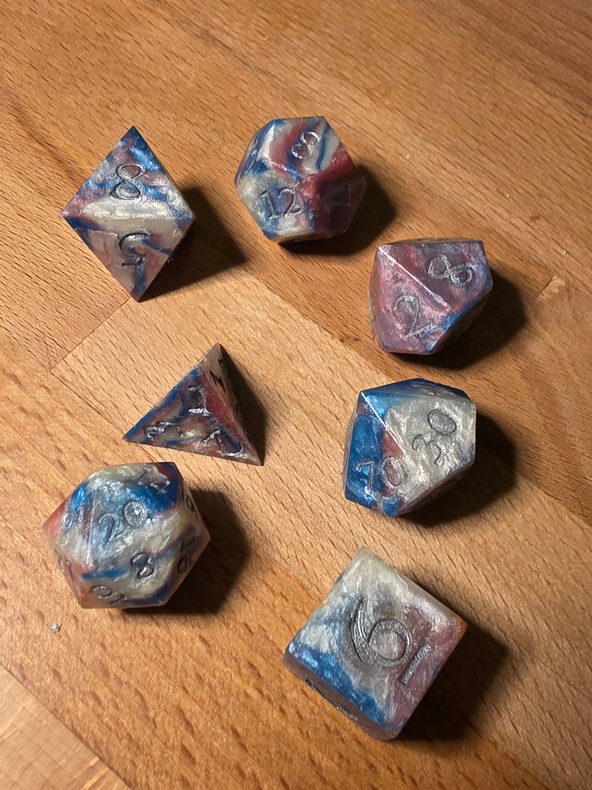 Metamorphosis - Polymer Clay 7-Piece Dice Set