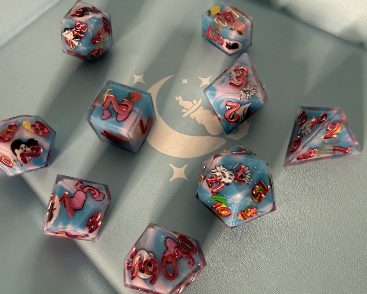 Flippin' a Ghost - 9-Piece Dice Set