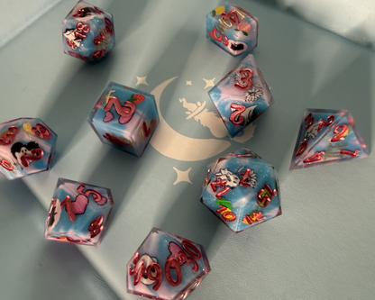 Flippin' a Ghost - 9-Piece Dice Set