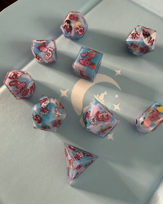 Flippin' a Ghost - 9-Piece Dice Set