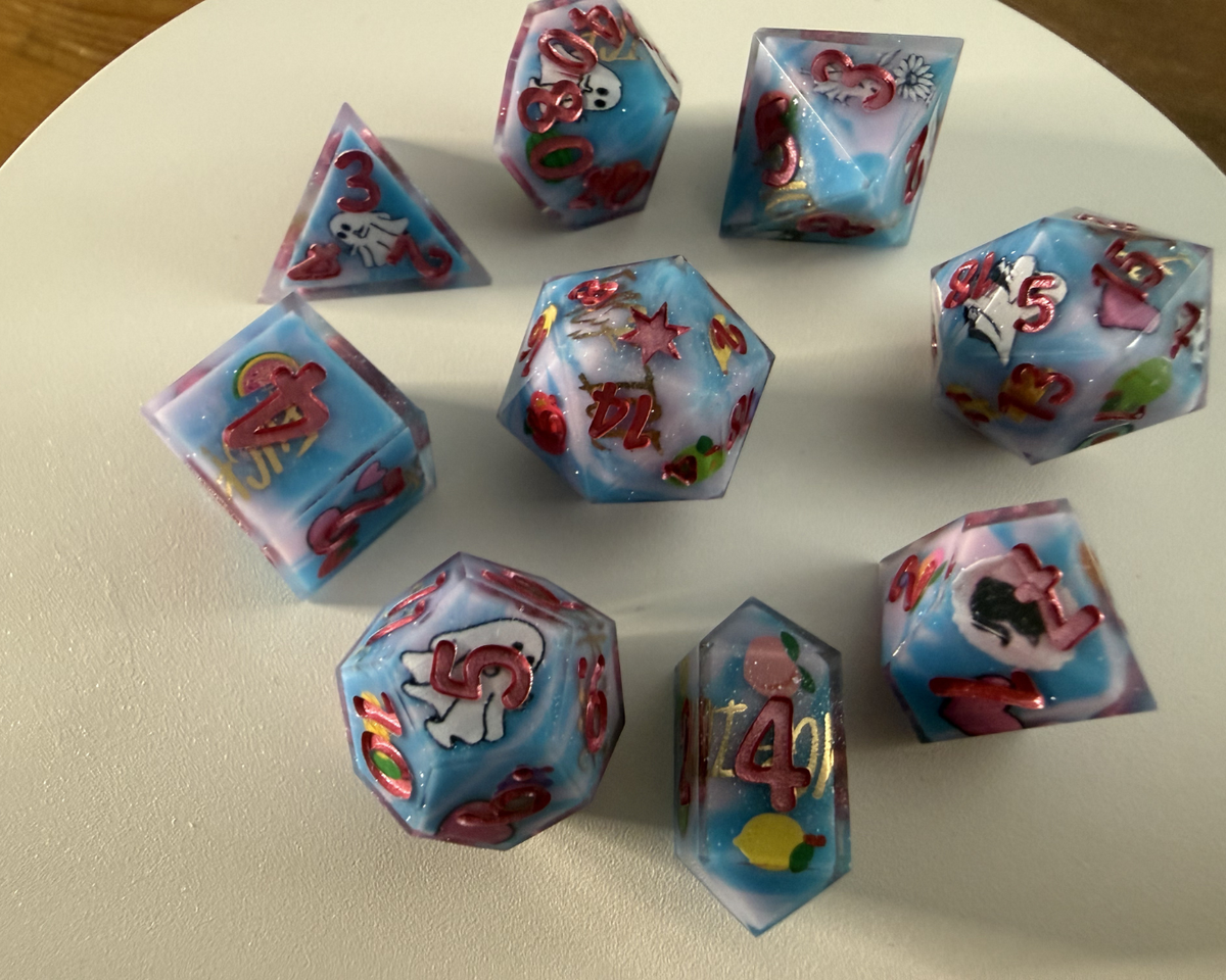 Flippin' a Ghost - 9-Piece Dice Set