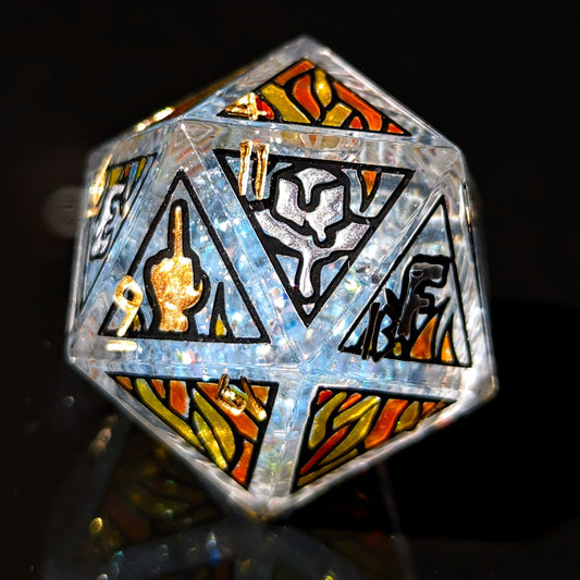 Fireballs Melt ICE - 32mm Chonk D20 + Display