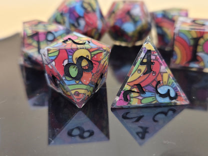 Rainbow Cuties - 7-Piece Dice Set