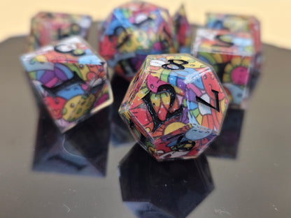 Rainbow Cuties - 7-Piece Dice Set