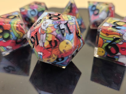 Rainbow Cuties - 7-Piece Dice Set