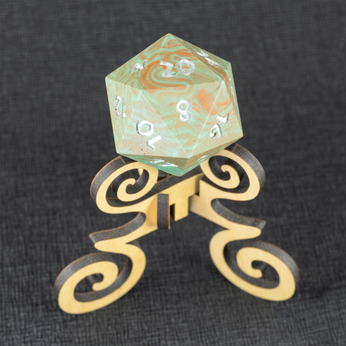 The Arc of History - 42mm Jesmonite Chonk D20