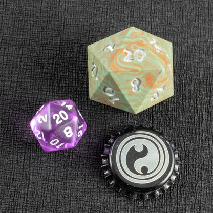 The Arc of History - 42mm Jesmonite Chonk D20