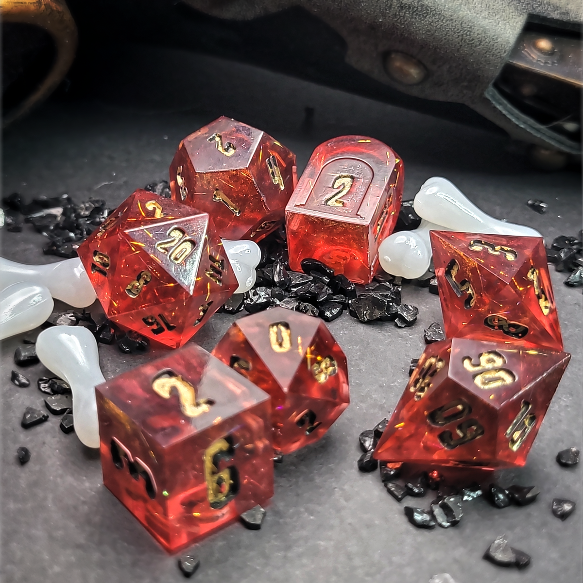Burning Embers - 7-Piece Dice Set