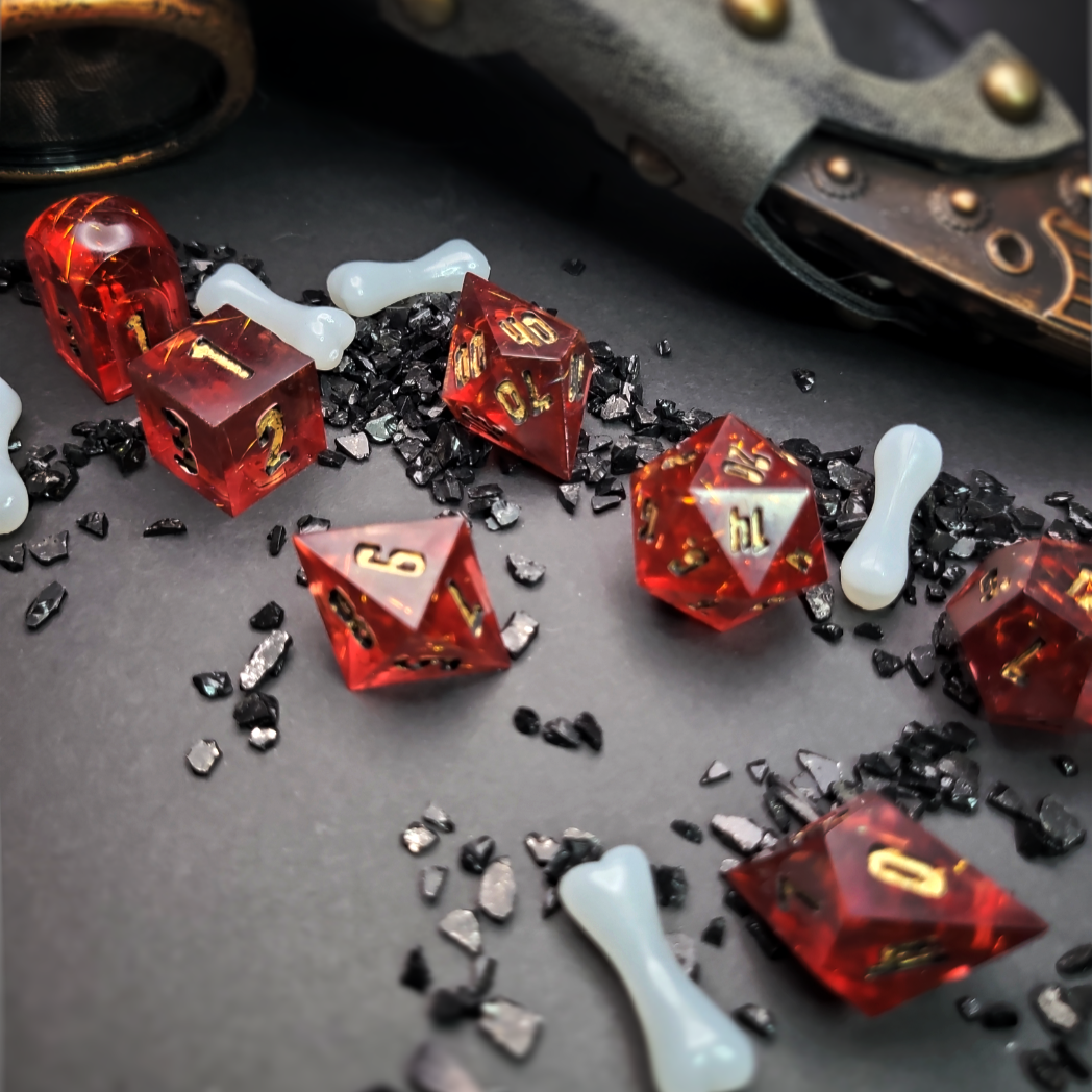 Burning Embers - 7-Piece Dice Set