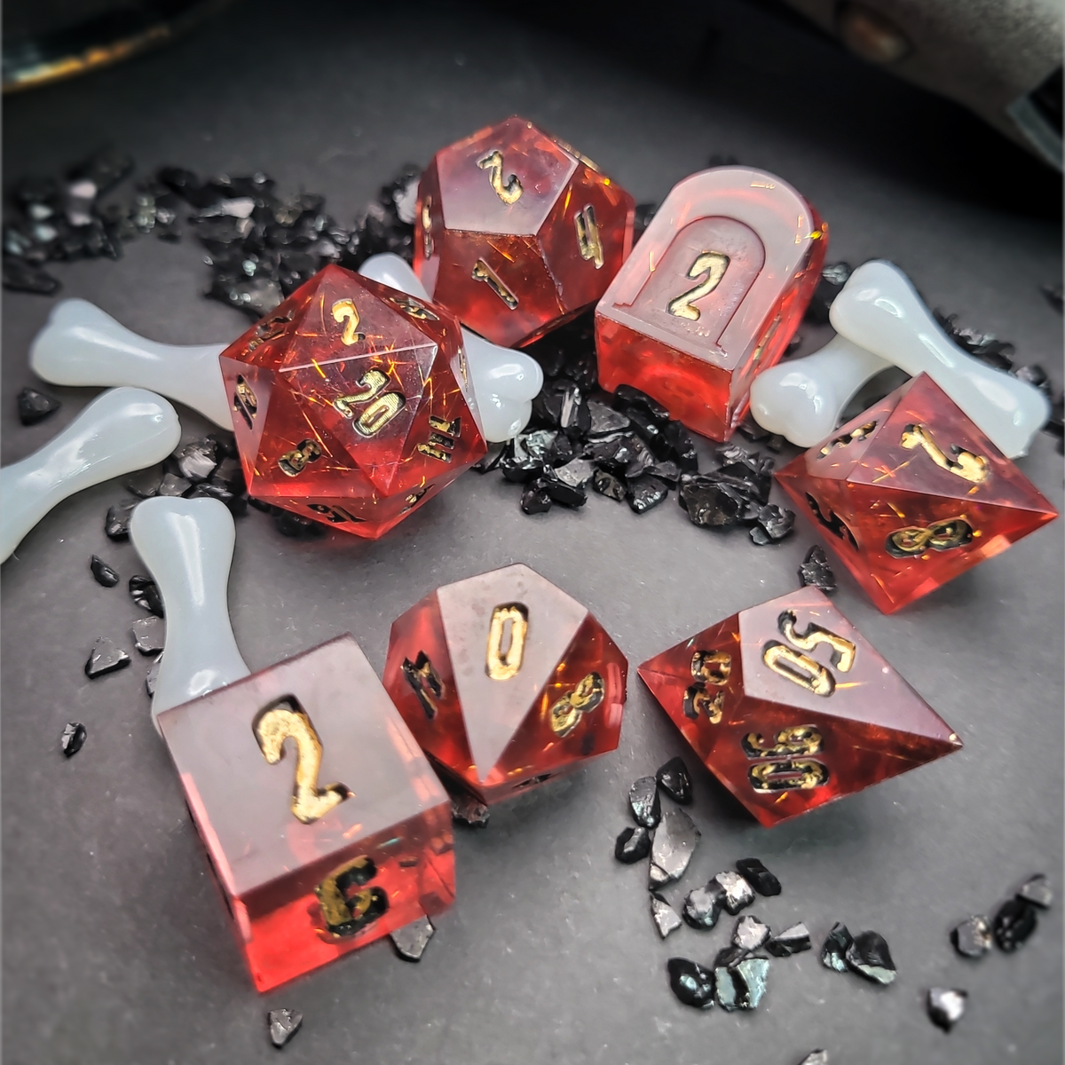 Burning Embers - 7-Piece Dice Set