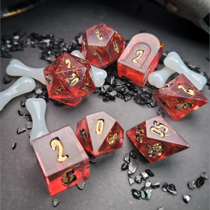 Burning Embers - 7-Piece Dice Set