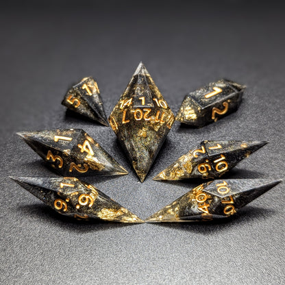 Basalt Throne - Elongated 7-Piece Dice Set
