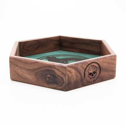 Black Walnut Rebel Look Hex Tray