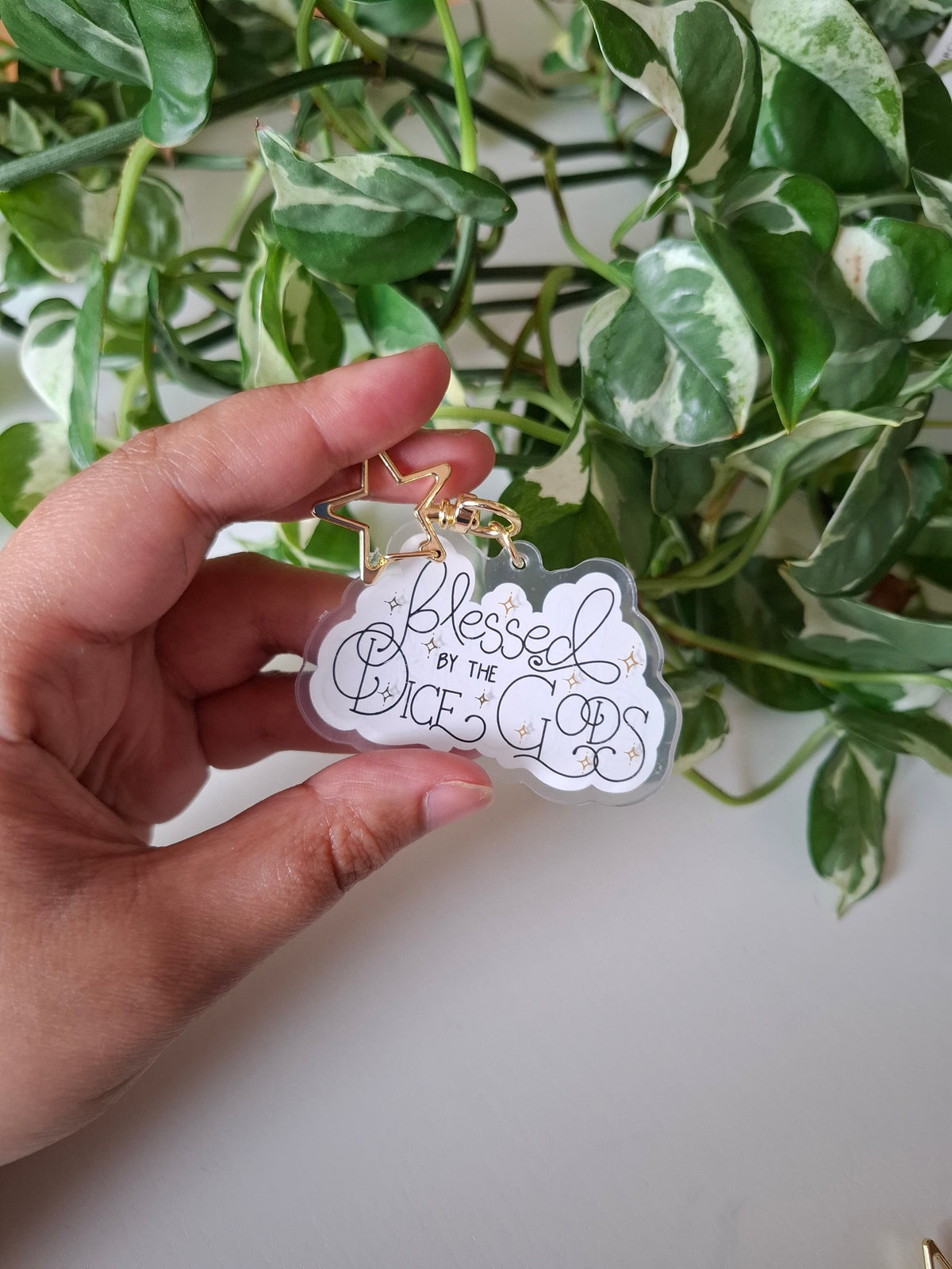 Blessed by the Dice Gods - Acrylic Keychain