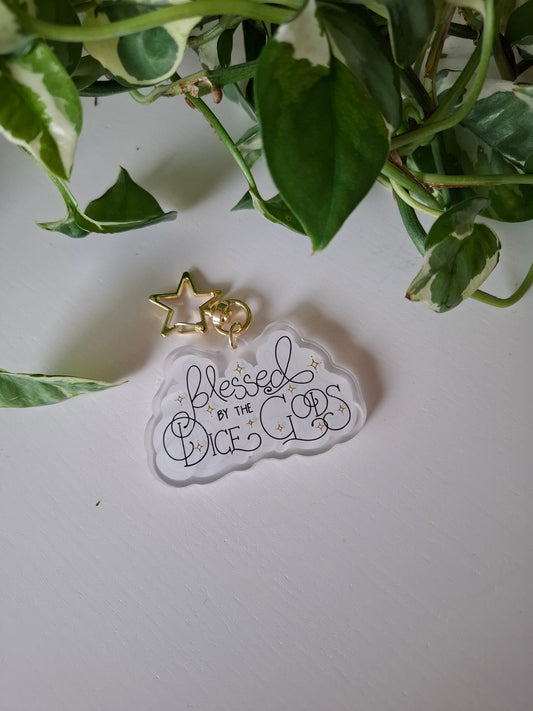 Blessed by the Dice Gods - Acrylic Keychain