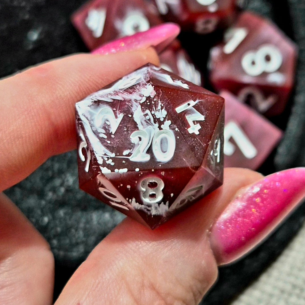 Bloodmoon Swirl - 7-Piece Dice Set
