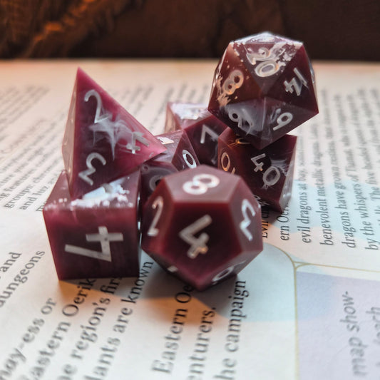 Bloodmoon Swirl - 7-Piece Dice Set