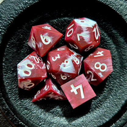 Bloodmoon Swirl - 7-Piece Dice Set