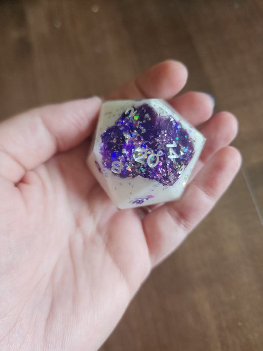 Amethyst Geode - 30mm Chonk D20