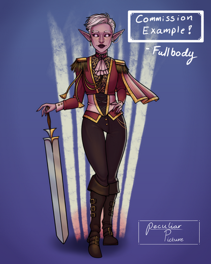 Full Body Stylized Background Commission