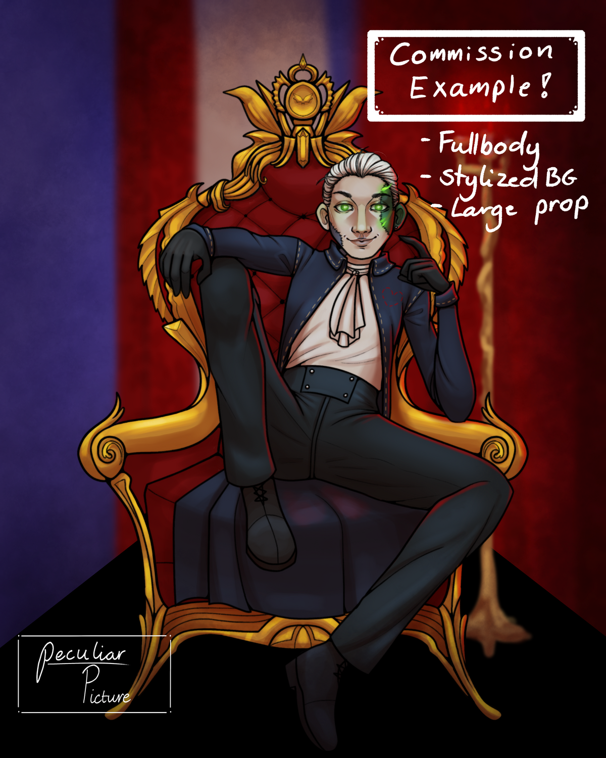 Full Body Stylized Background Commission