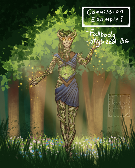 Full Body Stylized Background Commission