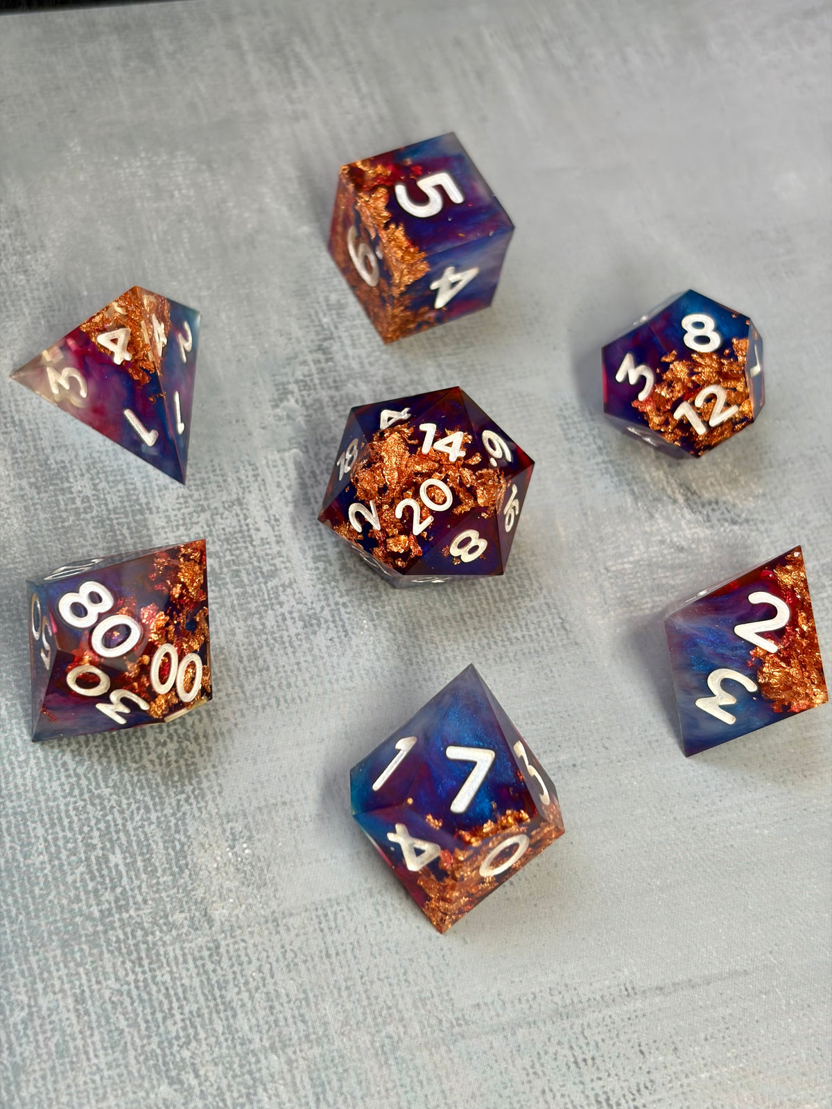 Copper Nebula - 7-Piece XL Dice Set