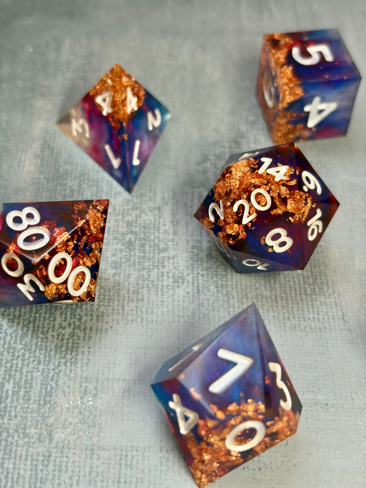Copper Nebula - 7-Piece XL Dice Set