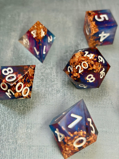 Copper Nebula - 7-Piece XL Dice Set