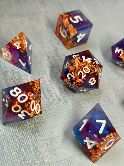 Copper Nebula - 7-Piece XL Dice Set