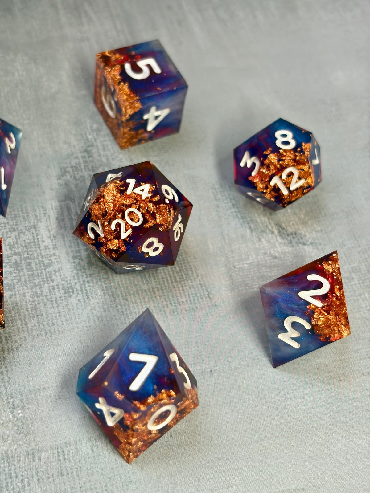 Copper Nebula - 7-Piece XL Dice Set