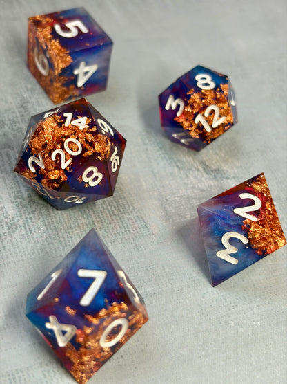 Copper Nebula - 7-Piece XL Dice Set