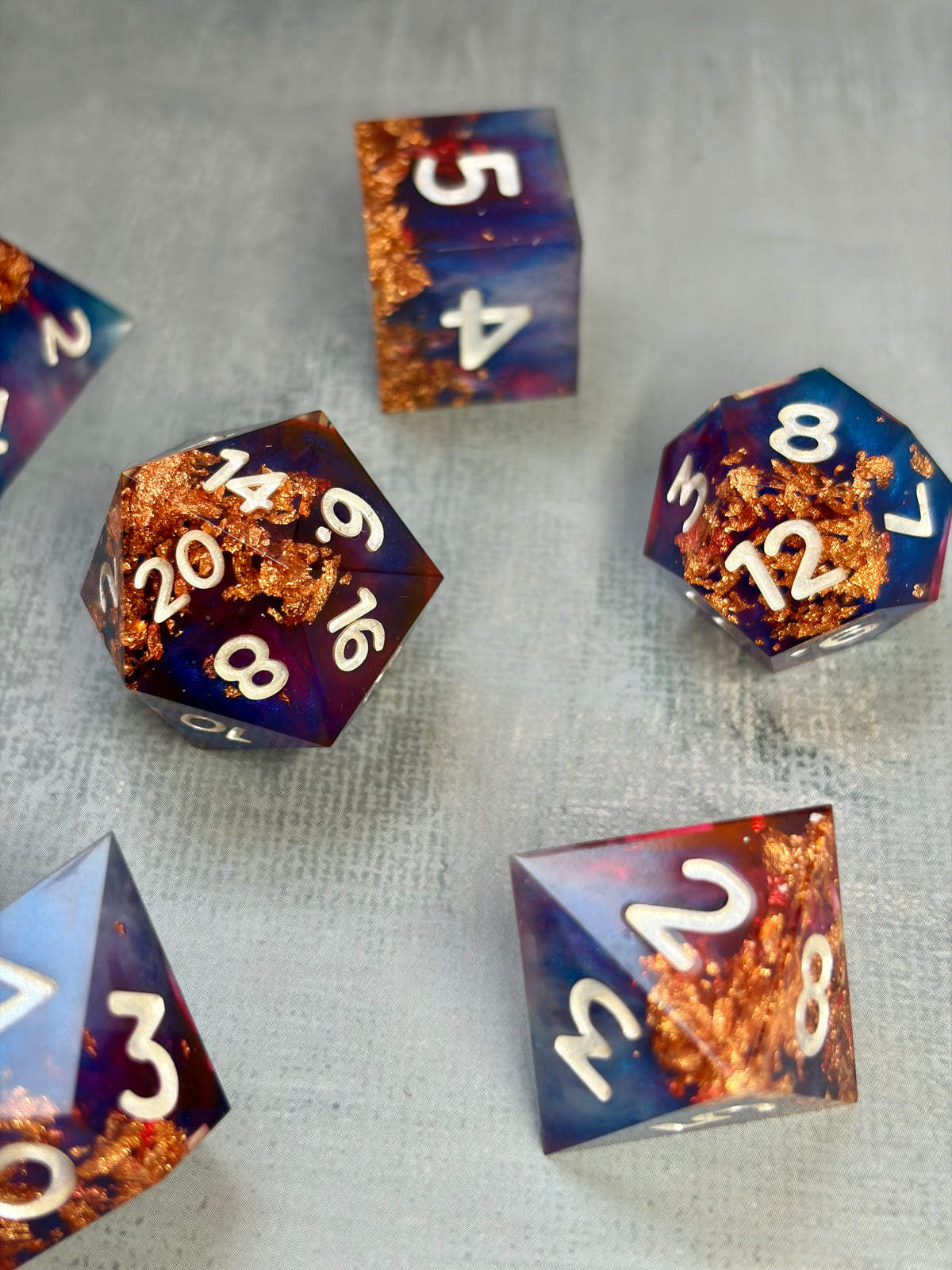 Copper Nebula - 7-Piece XL Dice Set