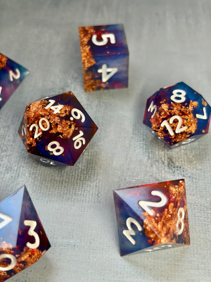 Copper Nebula - 7-Piece XL Dice Set