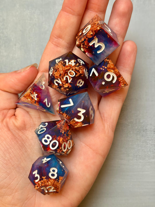 Copper Nebula - 7-Piece XL Dice Set