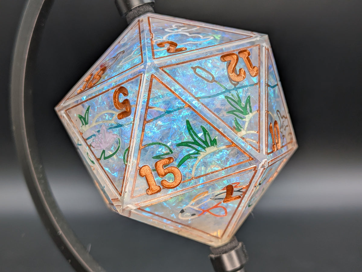Crystal Pond - 43mm Chonk D20