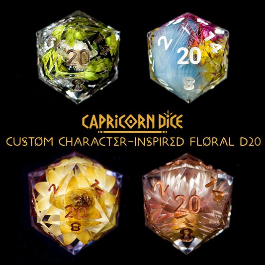 Custom Character-Inspired Floral D20