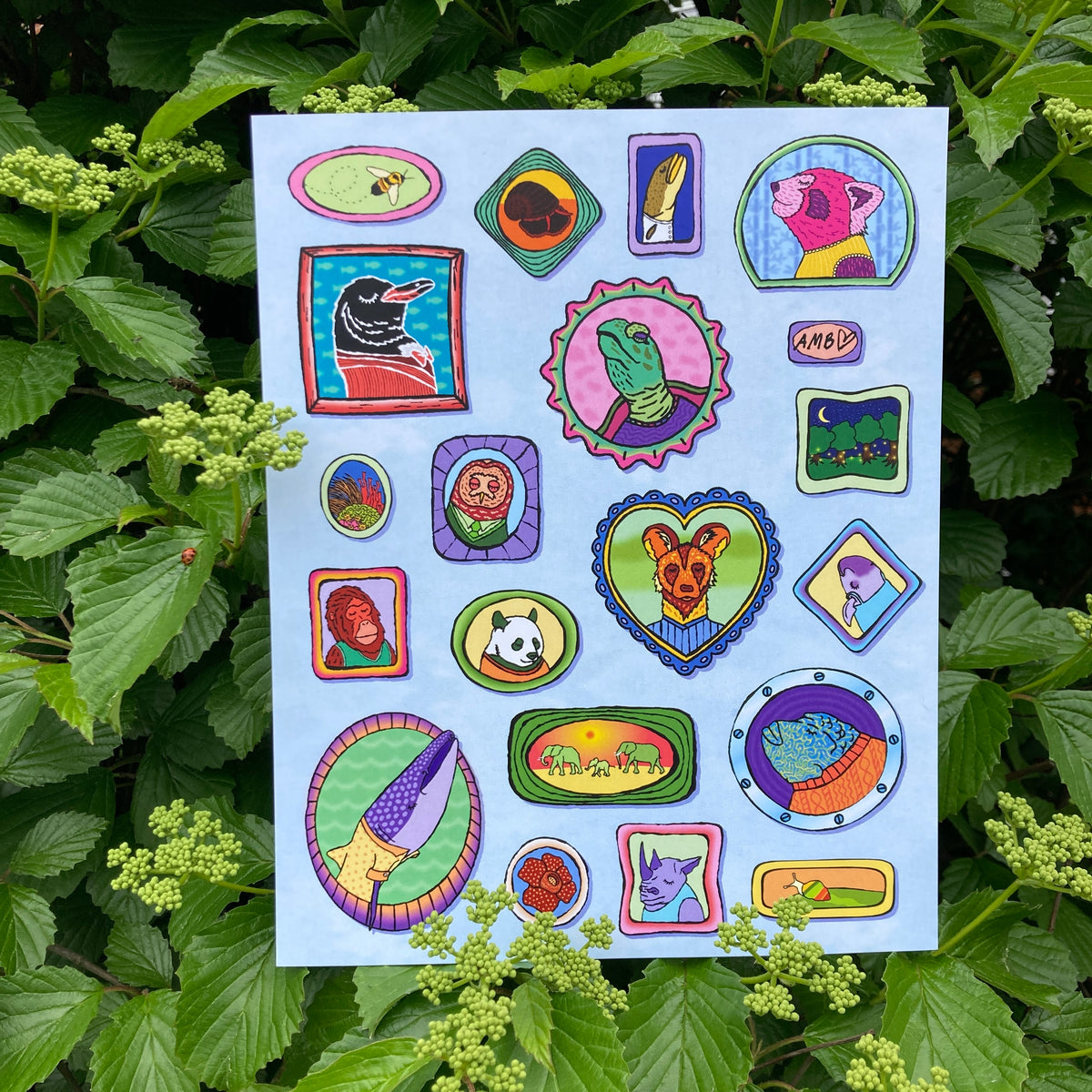 Distinguished Extinction / Endangered Dandies Print and Sticker Set