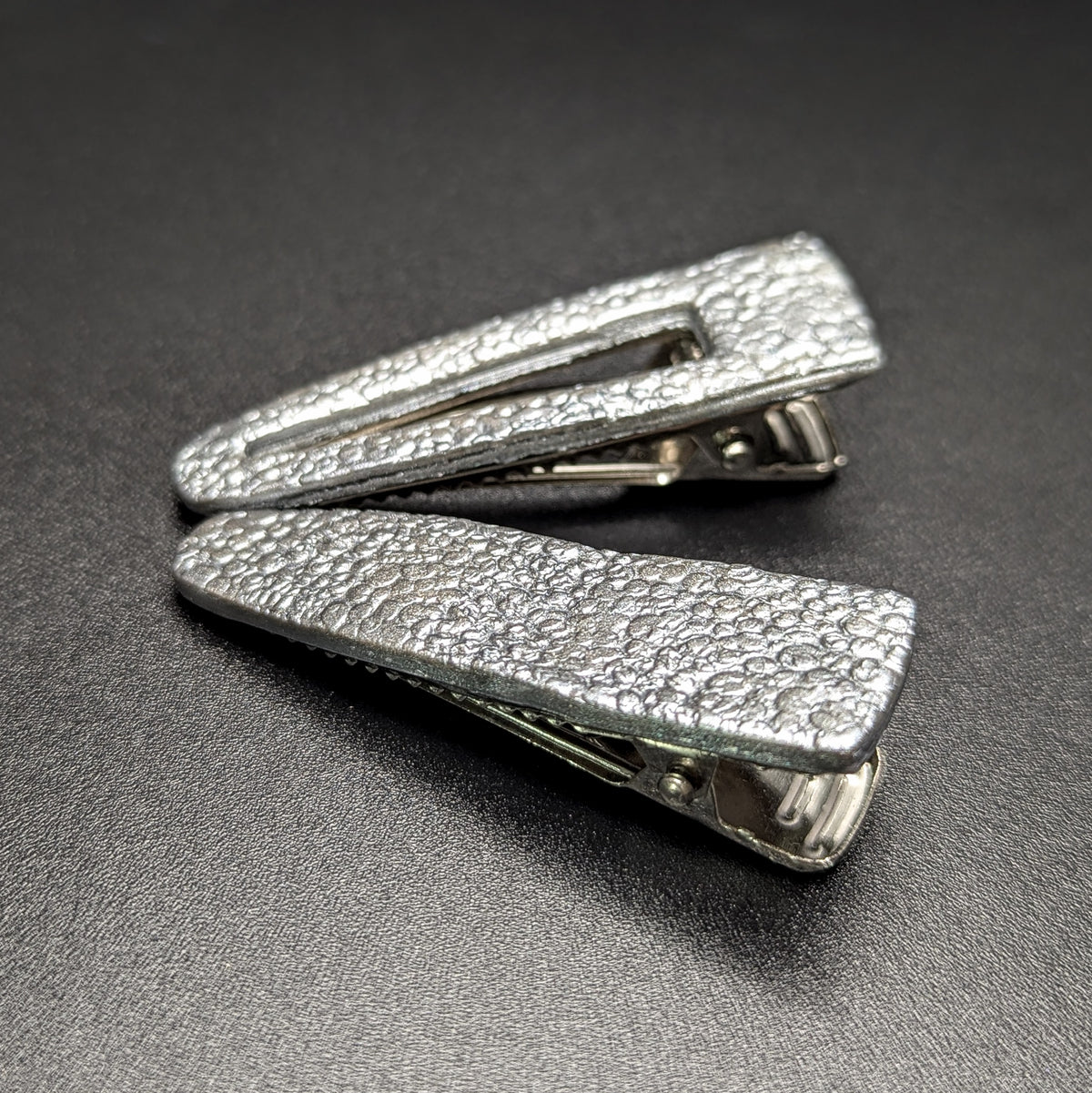 Silver Dragon Scale Hair Clips Set